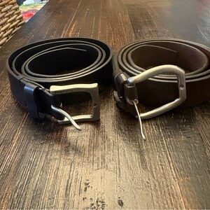 Timberland Black and Brown Leather Belts